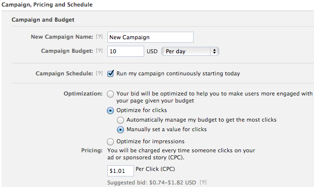 Campaign Pricing and Schedule