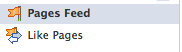 Pages Feed Facebook Menu