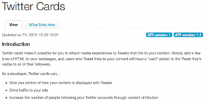 Twitter Cards Screenshot on how to use it
