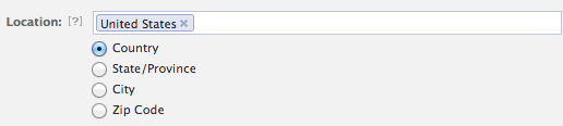 Facebook location targeting