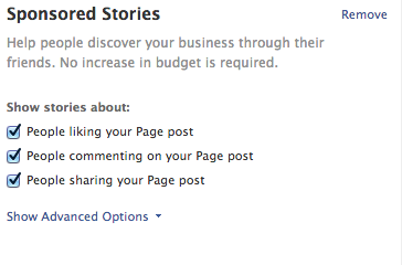 sponsored story facebook